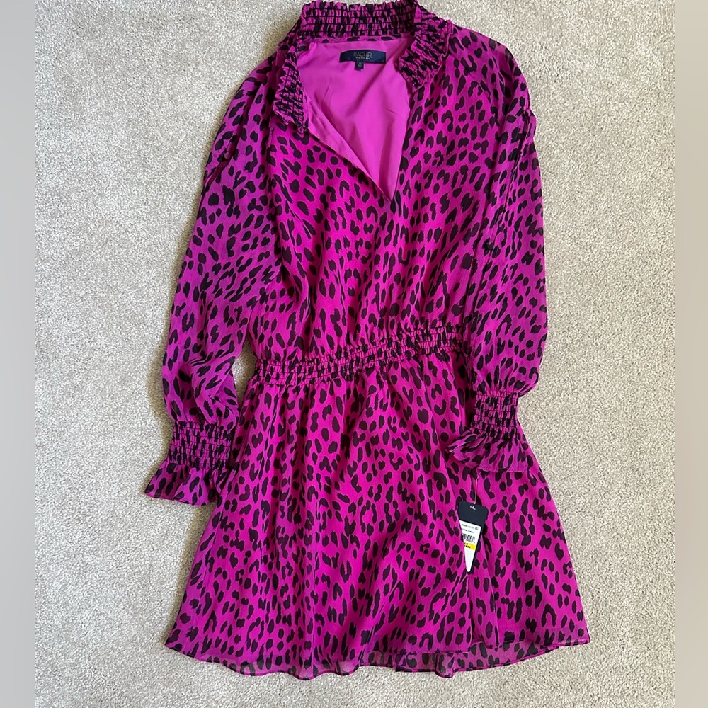 Rachel Rachel Roy Pink Leopard Print Dress - Picture 2 of 6